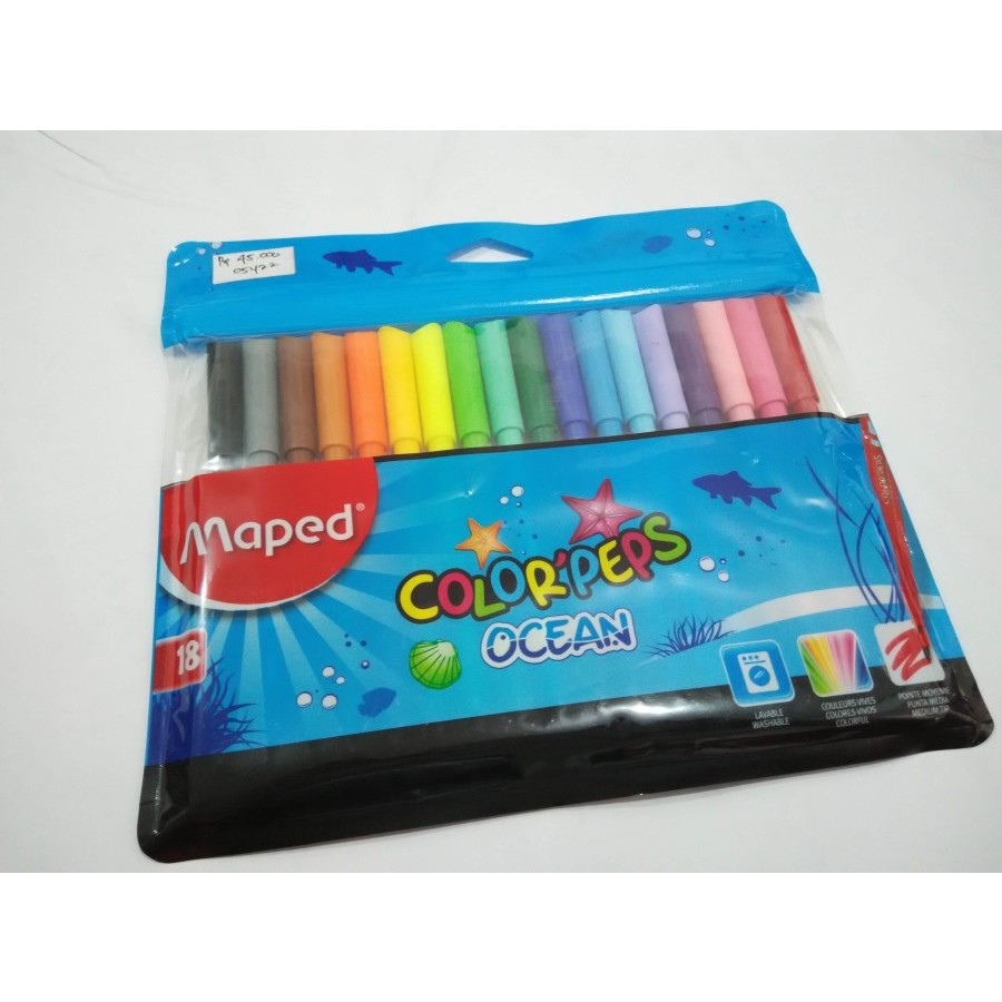 

Spidol Color'peps Ocean / Spidol Warna Maped 18 Warna