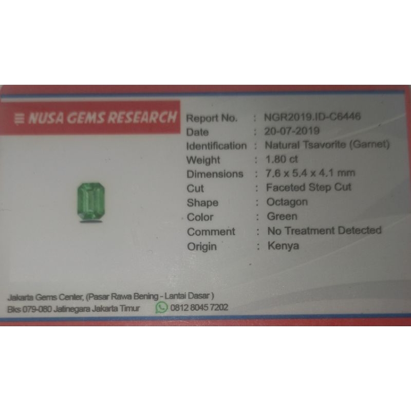 TSAVORITE ( GARNET )