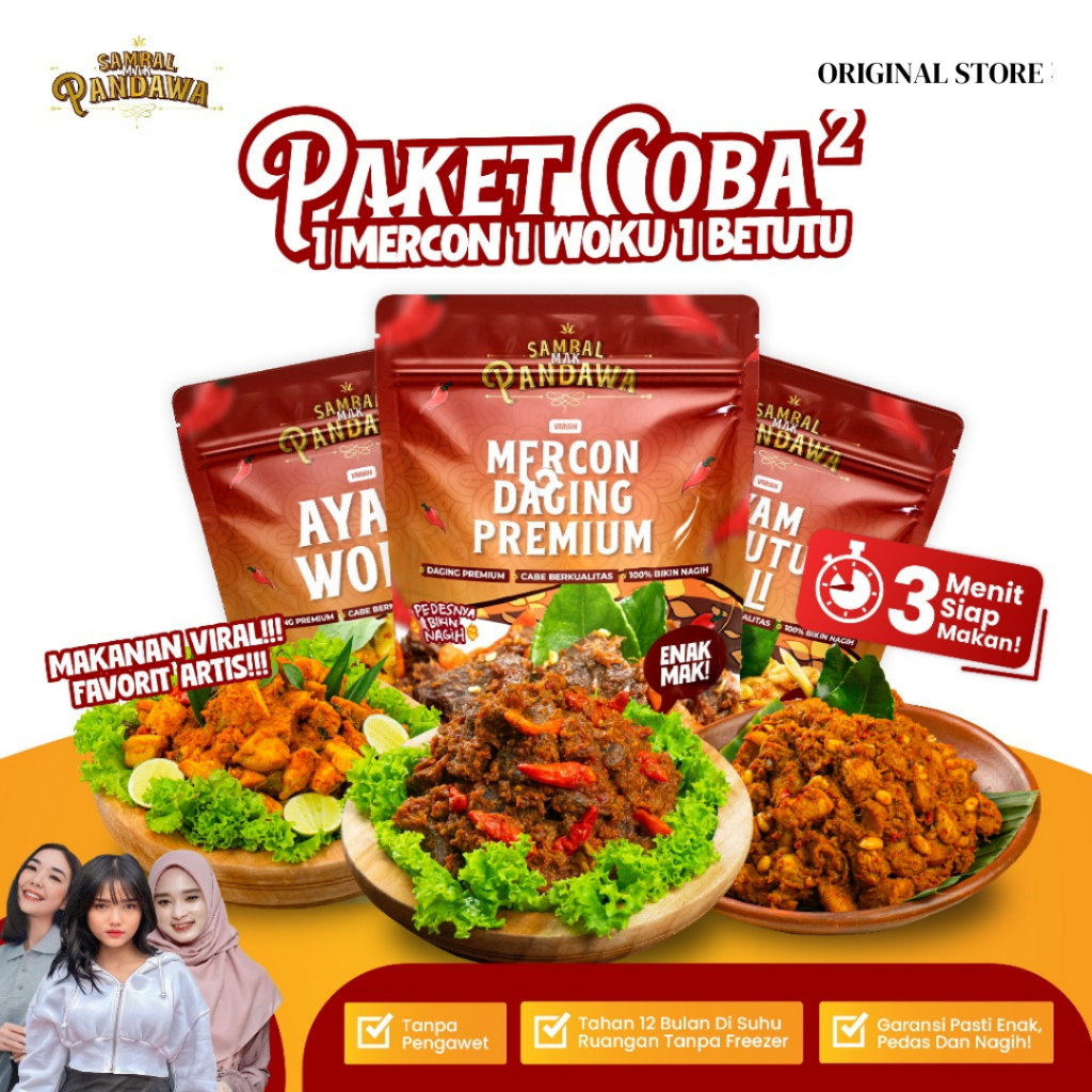 

Paket Coba Coba Sambal Mak Pandawa 3 rasa