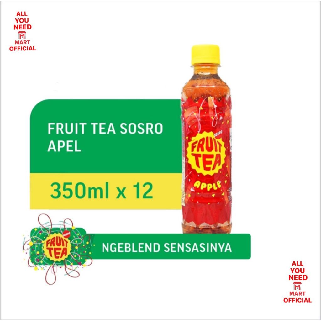

FRUIT TEA SOSRO APPLE PET 350ML ISI 12PCS/DUS EXP FEB 2025