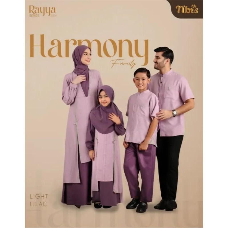 SARIMBIT NIBRAS RAYYA SERIES NEW HARMONY LIGHT LILAC/SARIMBIT KELUARGA/NIBRAS/FAMILY SET/HARMONY LIG