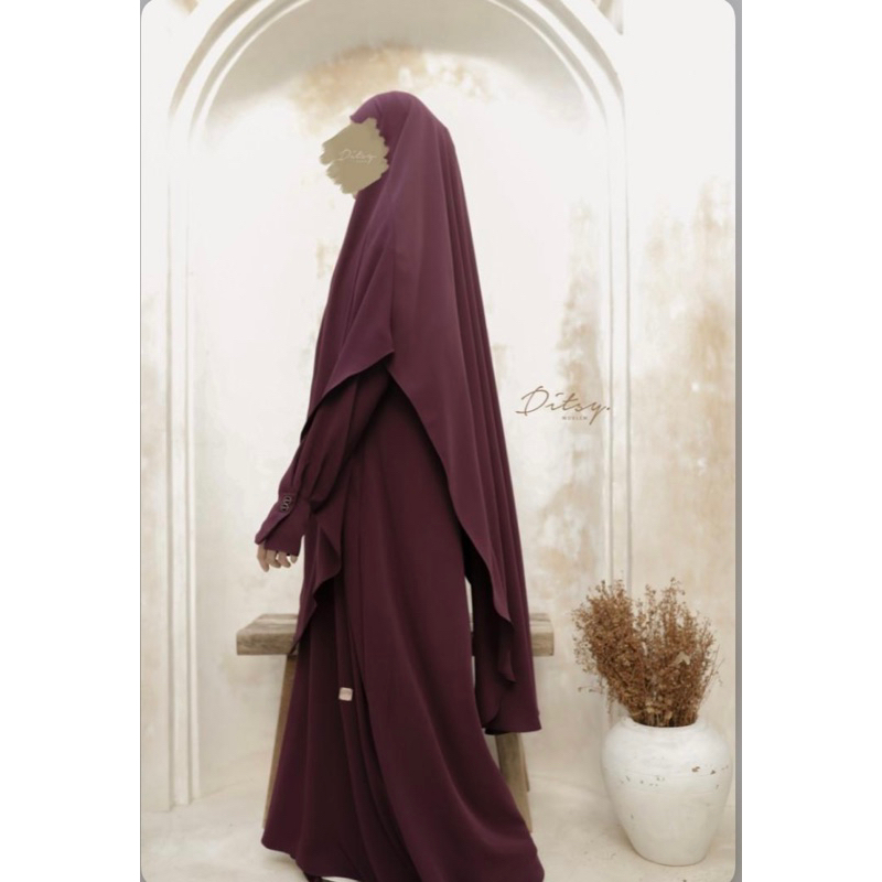 LORRY MINA DARK BURGUNDY SIZE L DITSY MOSLEM
