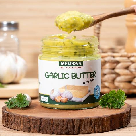 

Melpona Premium New Zealand Garlic Butter With Parsley 200Gr / Mentega Bawang Peterseli