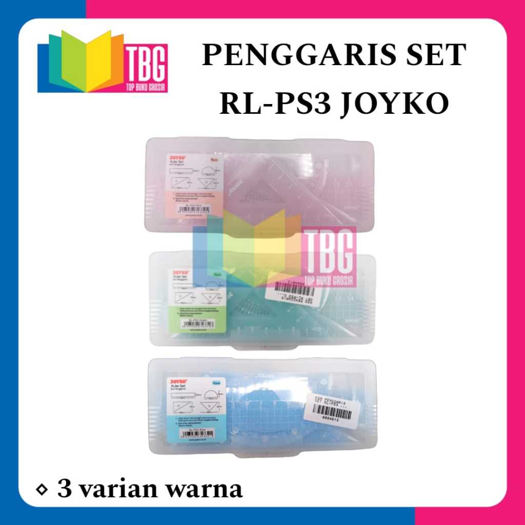 

1 SET (4 PCS) PENGGARIS SET RL-PS3 JOYKO / RULER SET / PENGGARIS PLASTIK SET