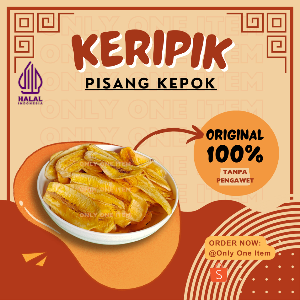 

Keripik Pisang Kepok / Kepok Banana Chips Home Made Rasa Original