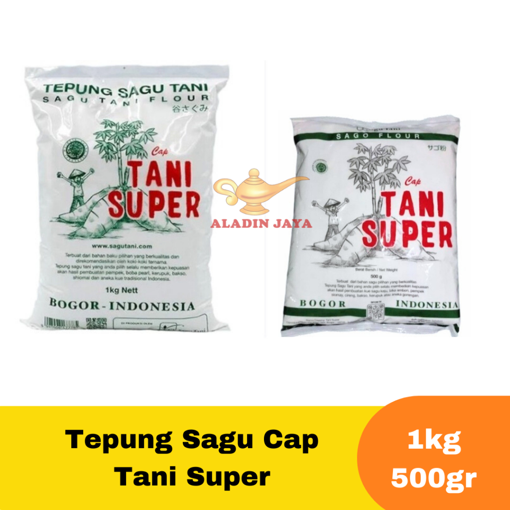 

Tepung Sagu Cap Tani Super Ukuran 1kg dan 500gr