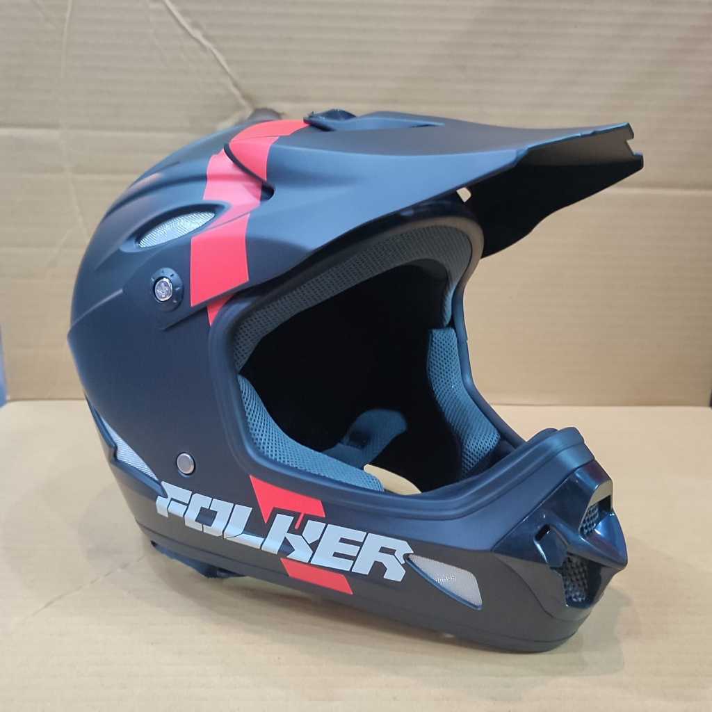 Helm Sepeda FOLKER Full Face Helmet Sepeda Trail Enduro Downhill