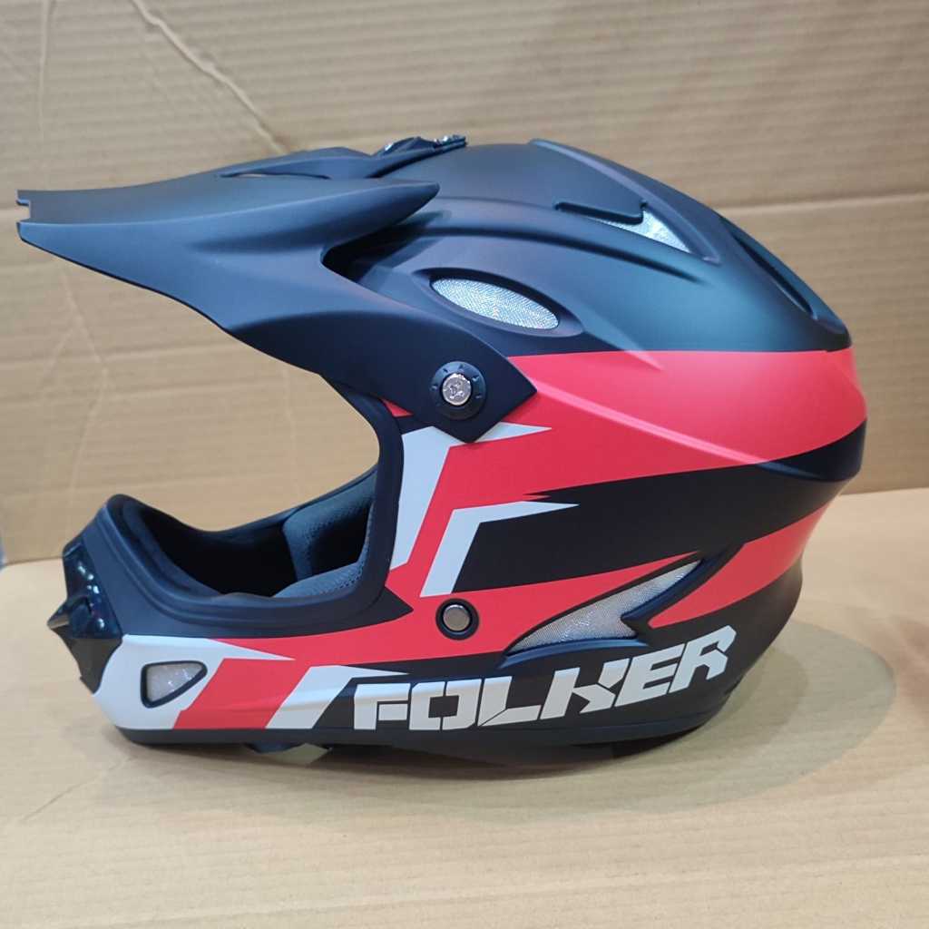 Helmet Sepeda FOLKER Helm Full Face Helm Sepeda Downhill Mtb Enduro Helm Push Bike
