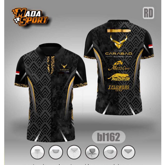 Jersey Billiard Carabao (kerah polo sleting)
