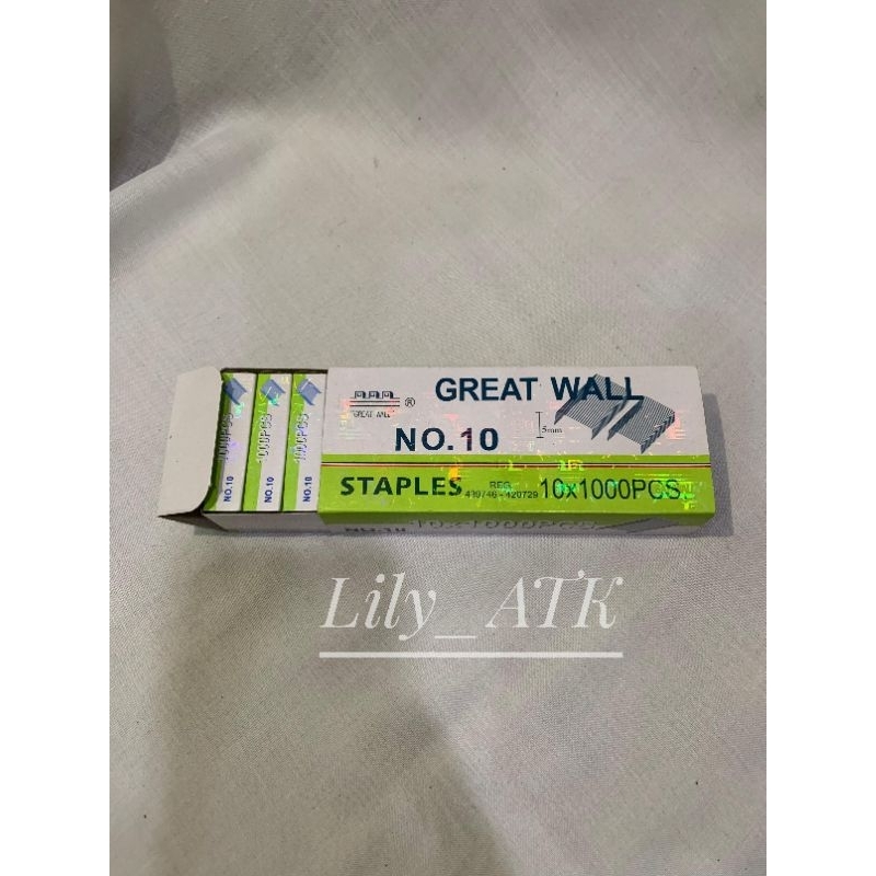 

(1 pack) Isi Stapler Refill Staples Great Wall No. 10