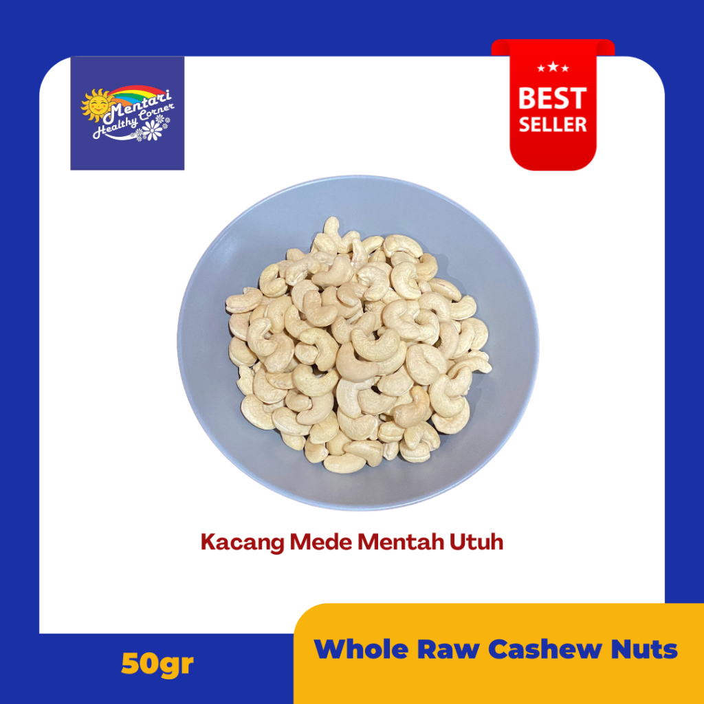 

Kacang Mede Mentah Utuh 50gr / Whole Raw Cashew Nuts 50gram