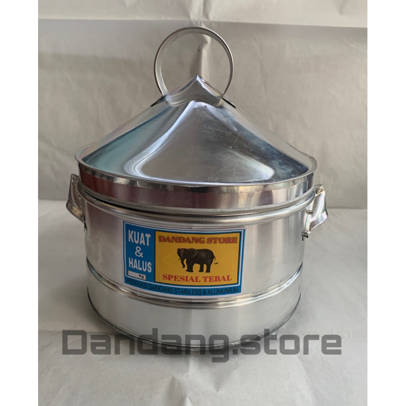 DANDANG NASI MODEL CEBOL/SABLUKAN ALUMUNIUM-STAINLESS DANDANG KUKUS
