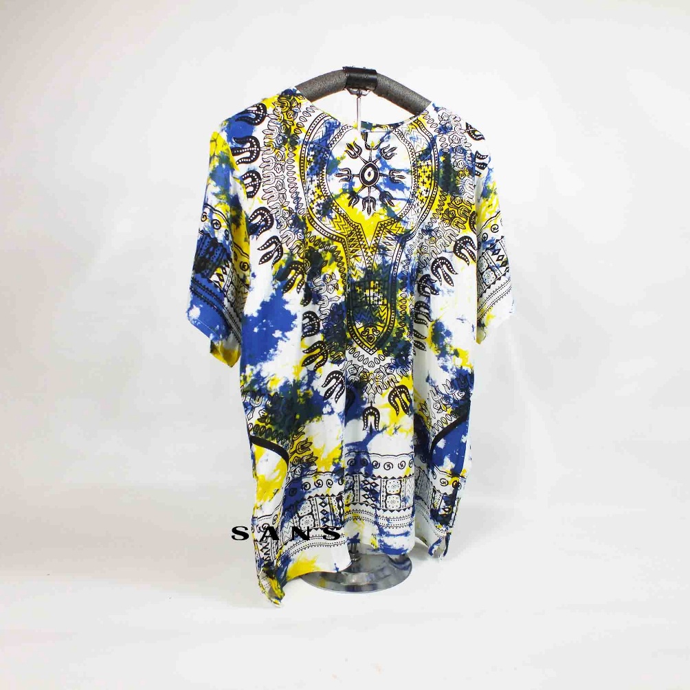 ART K43Y Baju etnik thailand dasar putih tiedye pria dan wanita  kaos tiedye  baju pantai