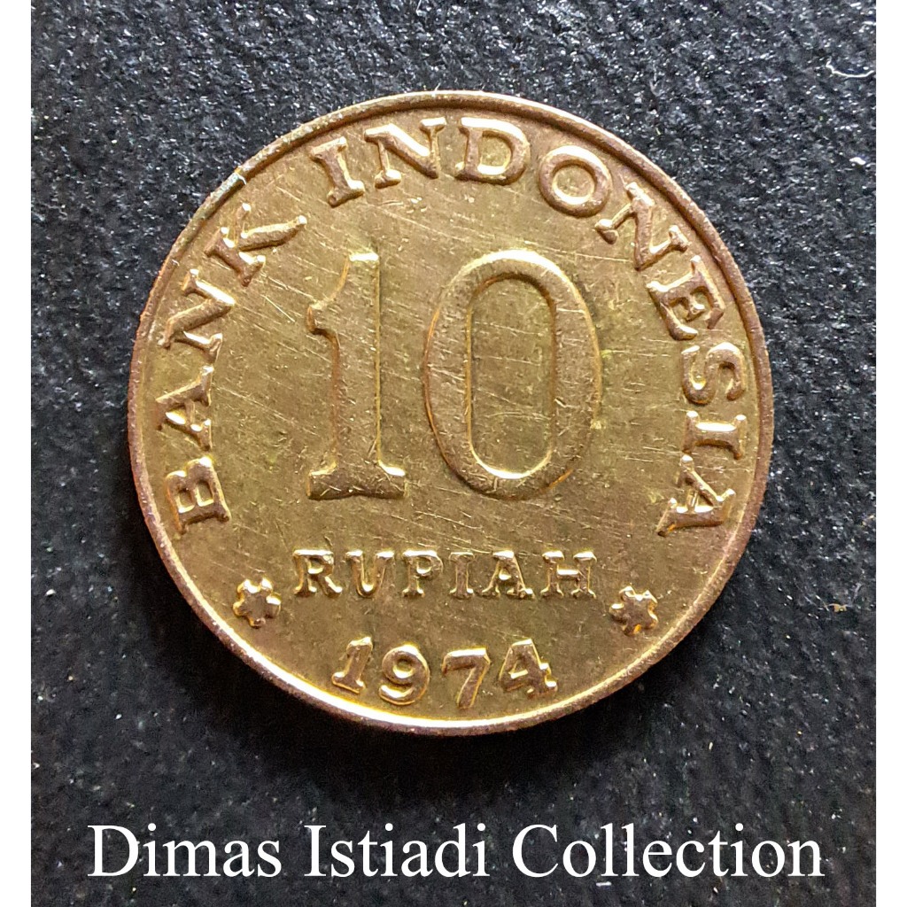 Uang Kuno Koin 10 Rupiah 1974 Kuningan