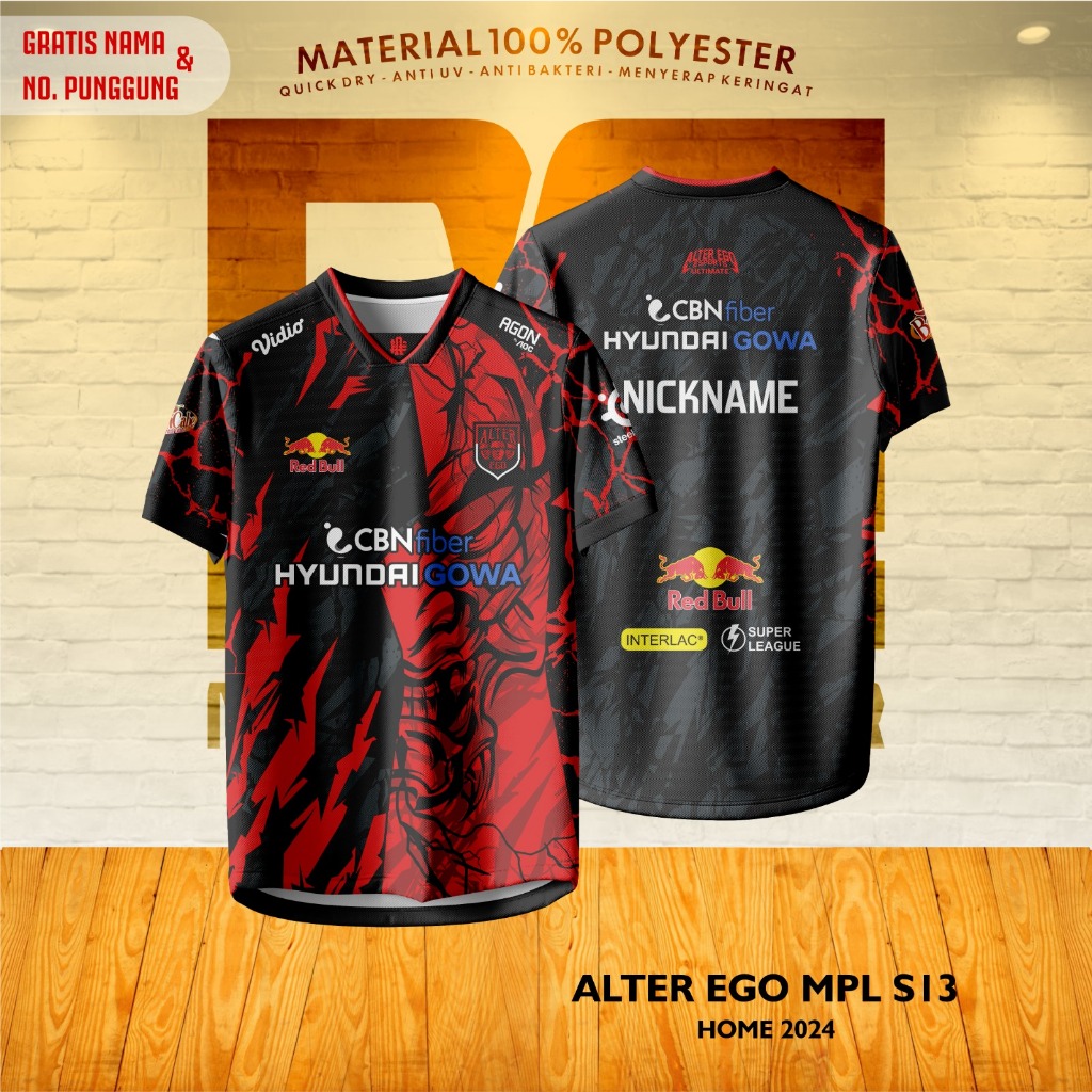 Premium Jersey/Baju ALTER EGO HOME MPL S13 2024 SUPORTER Gratis Name Set