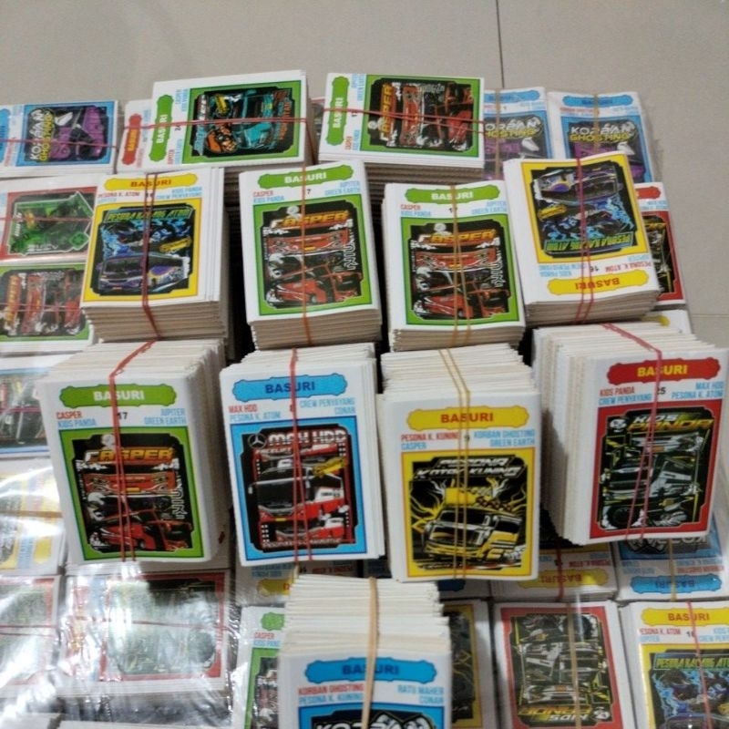 mainan kartu gambar/mainan jadul/ kartu kwartek/kartu mainan tepuk anak anak harga  per1 ikat