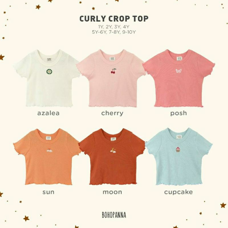 Baju anak Curly Crop Top