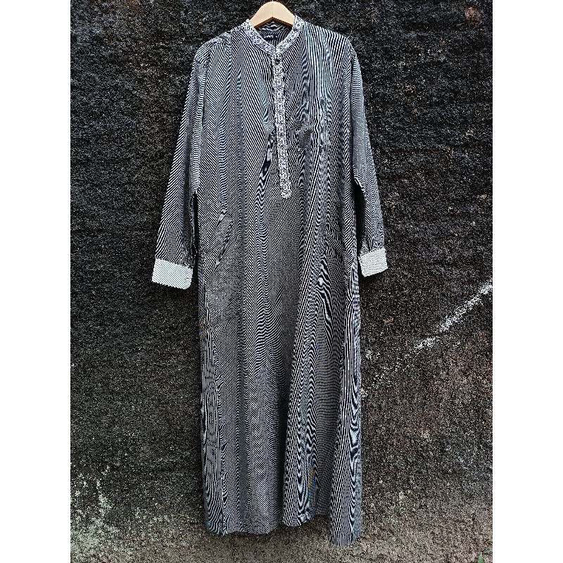 GHULISTAN14 JUBAH LA SHAKKA DEWASA WARNA HITAM SIZE L/ JUBAH LA SHAKKA/GAMIS LA SHAKKA DEWASA/ GAMIS