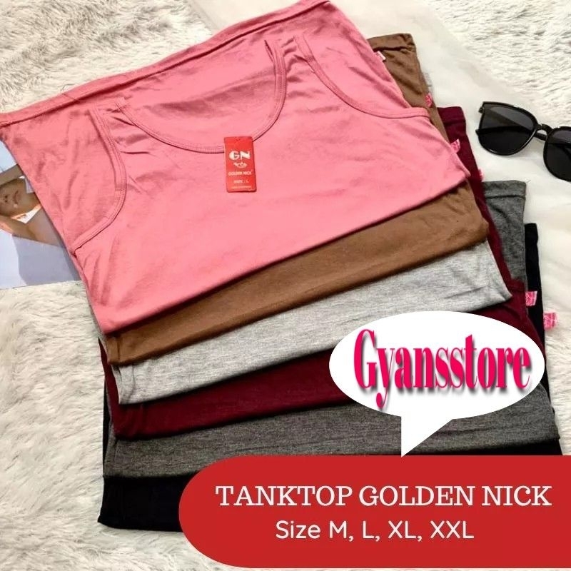 1pcs TANGTOP WANITA GOLDEN NICK TALI LEBAR Tangtop Warna