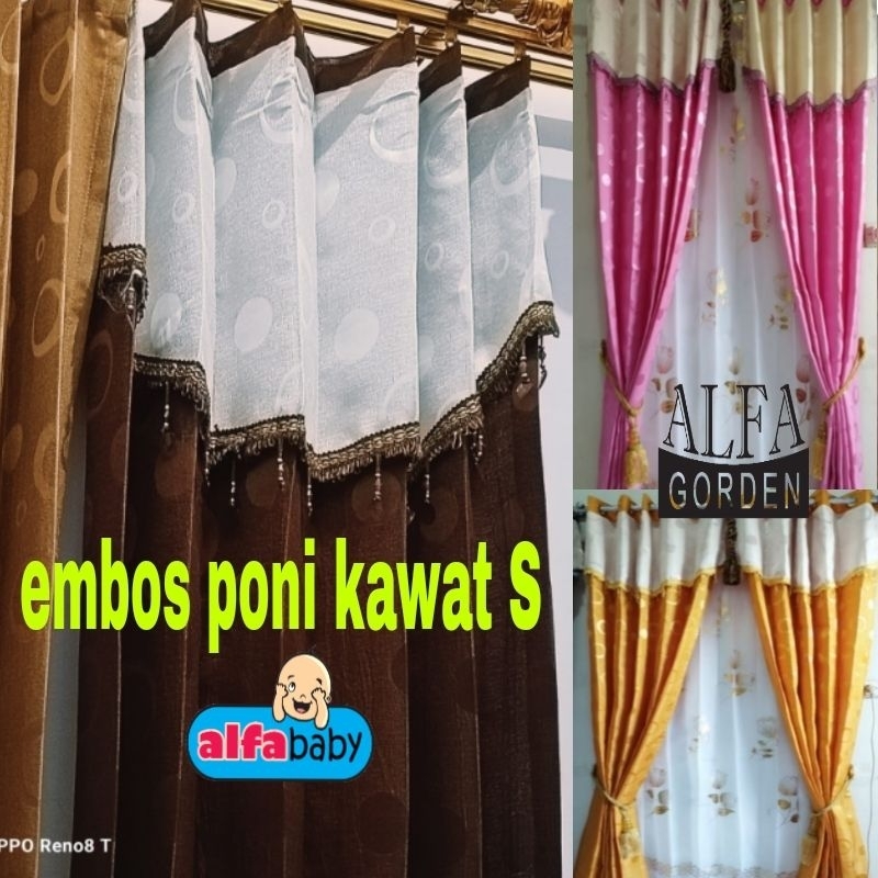 Gorden Plisket poni/Gorden kawat S/Gorden polkadot poni tempel/gorden embos/gorden embos poni/gorden