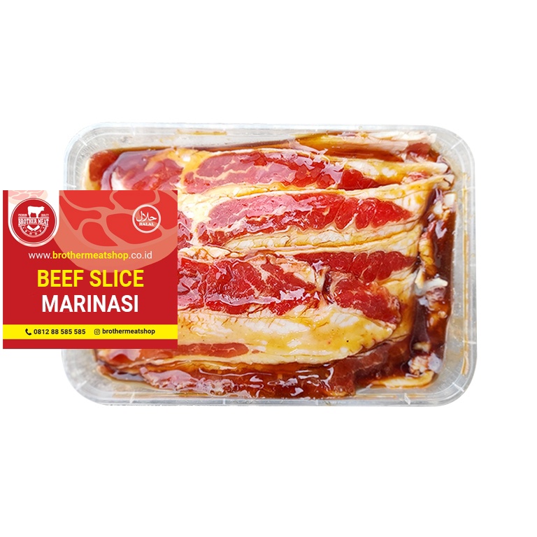 

UJE447 PENJUALAN CEPATBEST SELLER Beef Slice Marinasi 25gr Irisan Daging Sapi dengan Saus Marinasi Halal