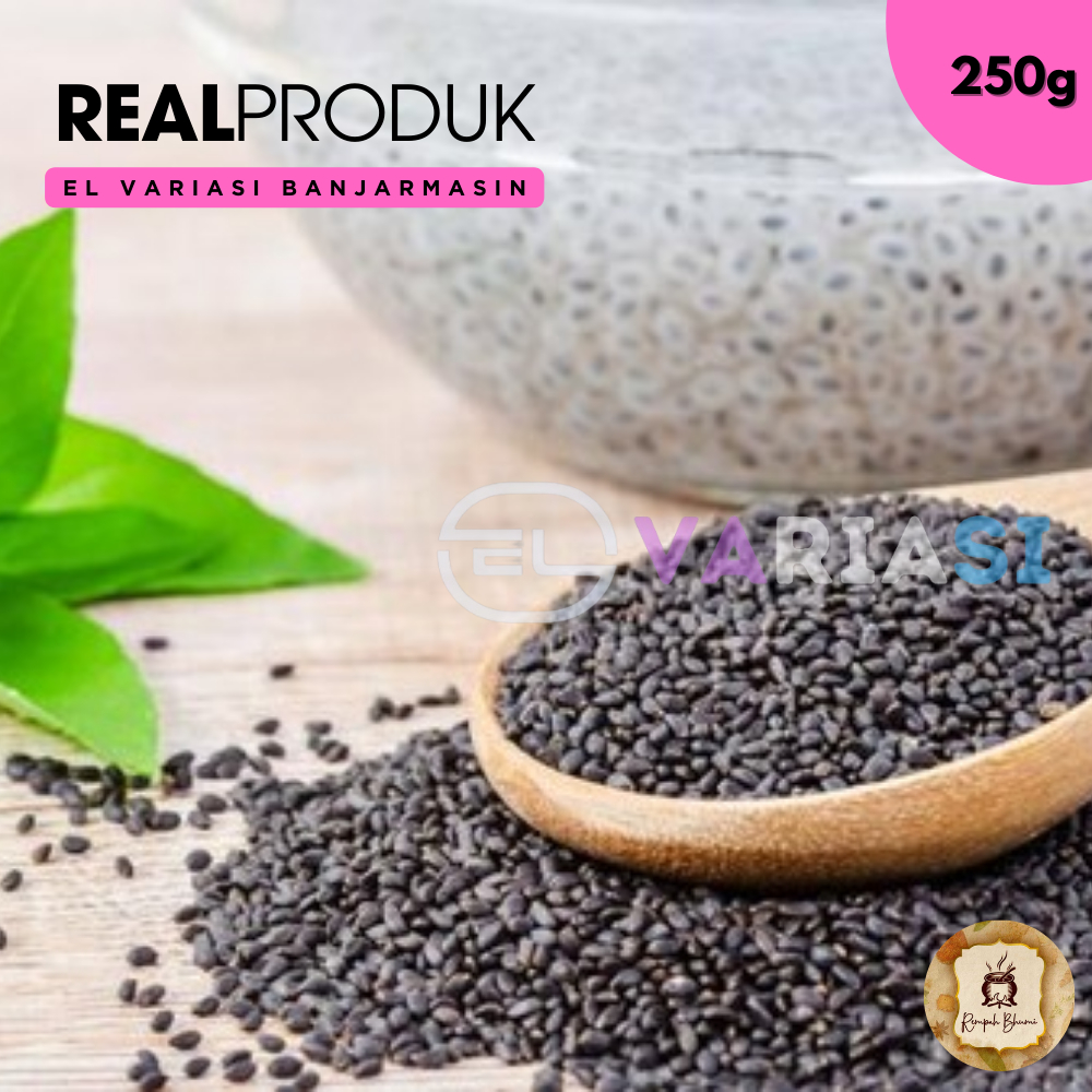

250g || Selasih / basil seed kualitas bagus / Biji Selasih Super By. EL Variasi