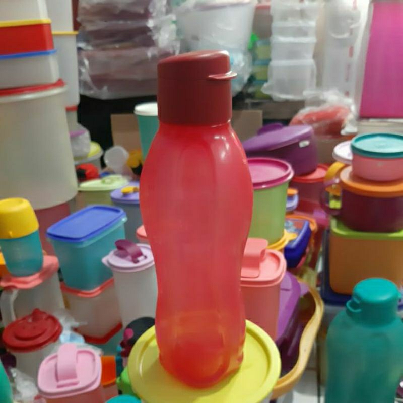 Botol tutup Flip 1L & Eco Fashion Tupperware second