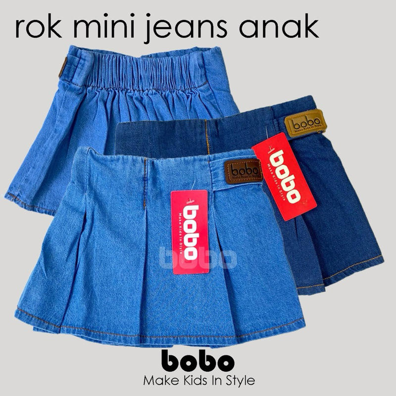 ROK MINI SKIRT JEANS ANAK 1 - 5 TAHUN