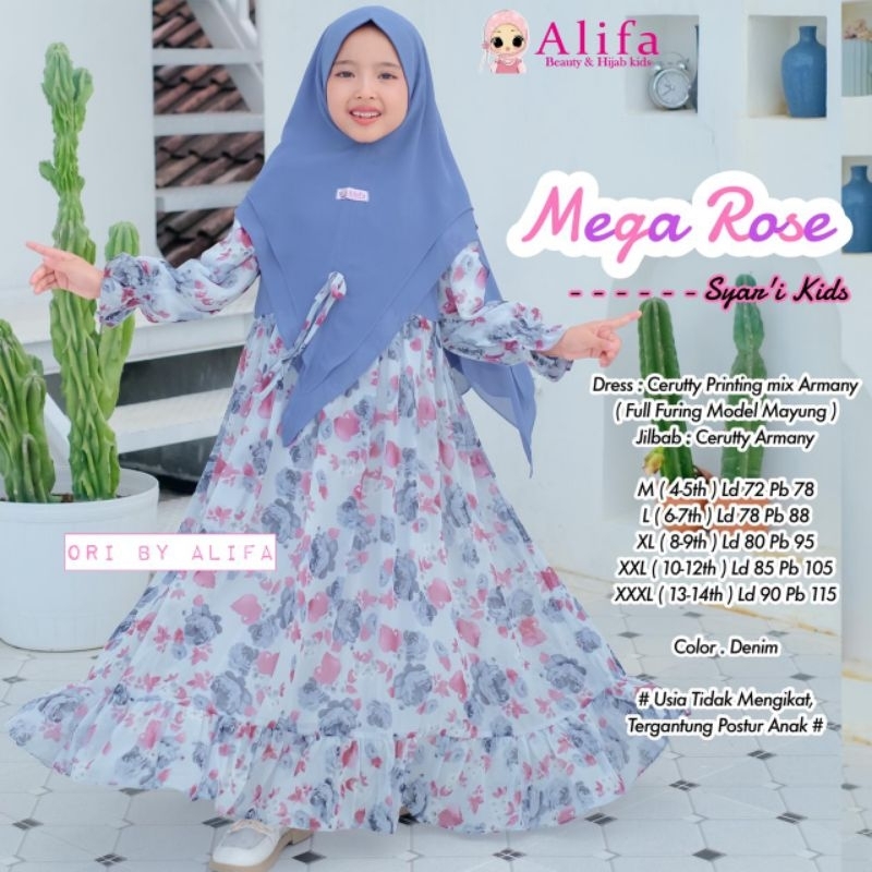 GAMIS ANAK MEGA ROSE / MAZAYA SYARI INCLUDE JILBAB