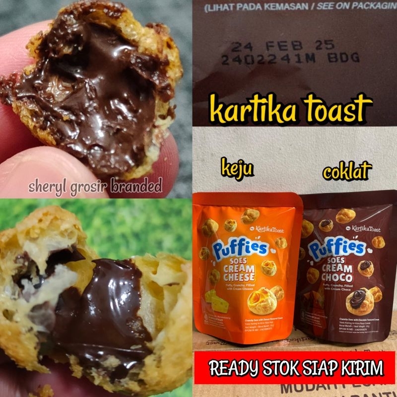 

KARTIKA TOAST PUFFIES SOES 33gr terdapat 2 varian rasa keju dan coklat