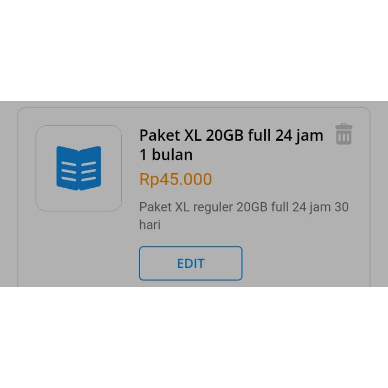 Paket Data Reguler XL 20 GB Full24jam