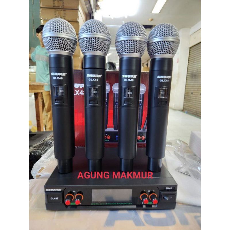 mic wireless shure glx48 - Shure  glx 48 4 mic