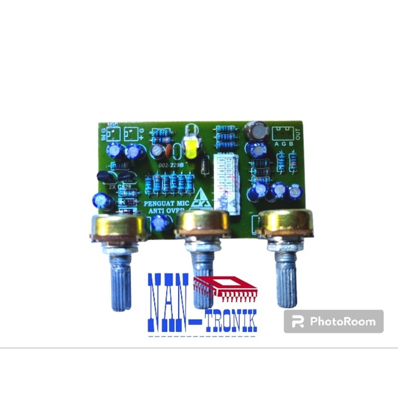 Kit Penguat Mic Anti Over 2 Control Volume dan 2 Output