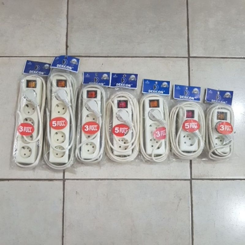 kabel Dexicon 2 lubang-5 lubang ,3m-5m