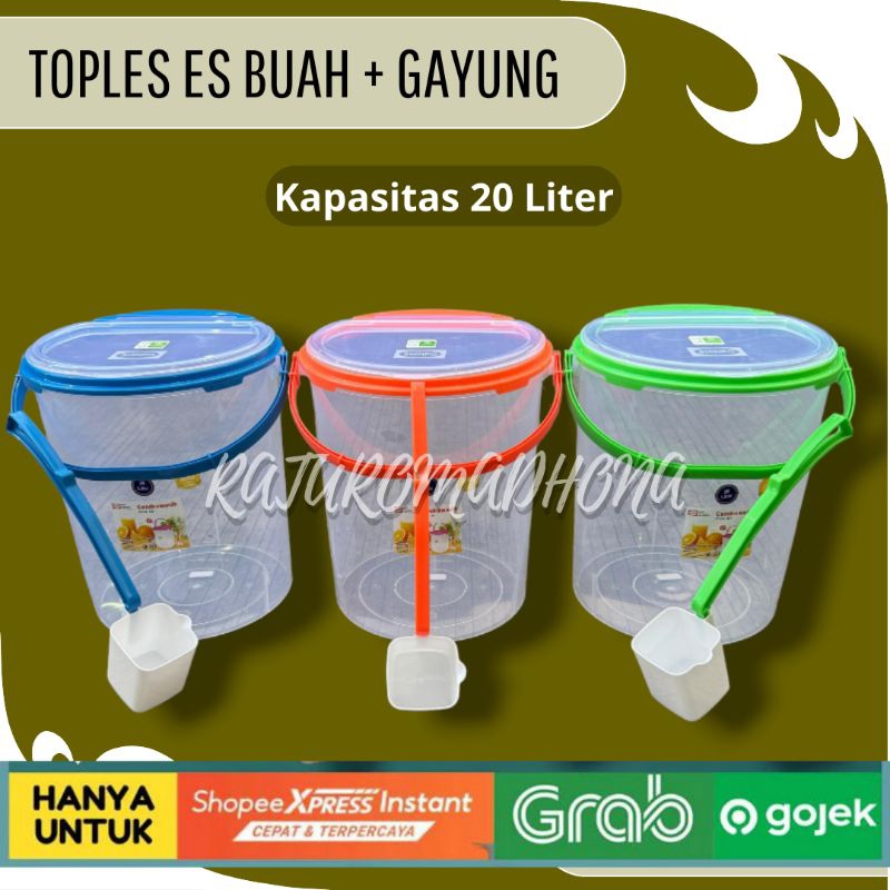 SHINPO - TOPLES ES BUAH + GAYUNG 20 LITER / TEMPAT ES BUAH / TOPLES ES BUAH / TEMPAT ES