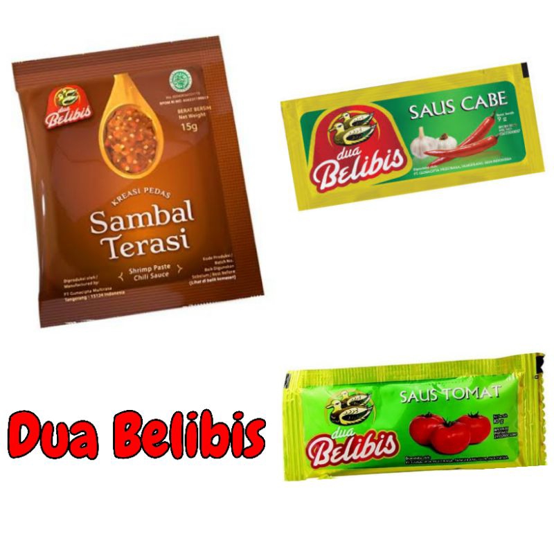 

Saus Cabe Tomat Sambal Terasi DUA BELIBIS Sachet