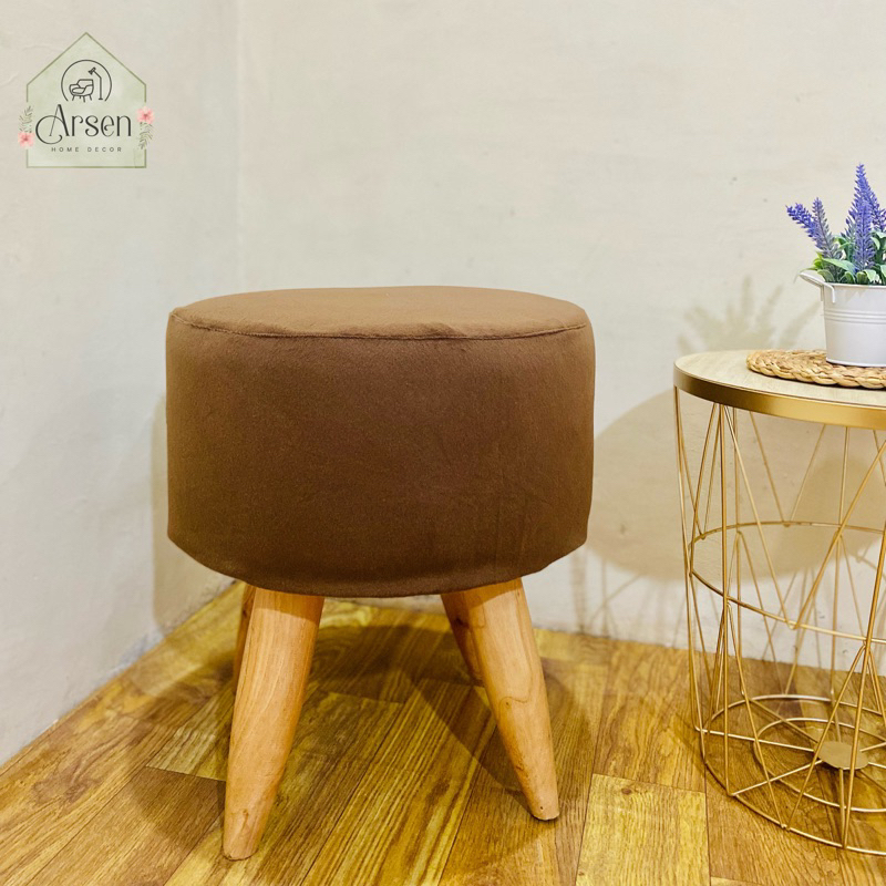 Kursi stool sofa bludru / Kursi ruang tamu minimalis / Stool bean bag