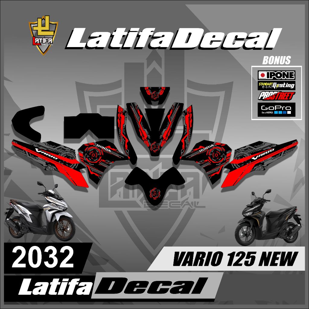 Decal Sticker Motor VARIO 125 New Full body - Stiker Vario 125 New 2023 Fullbody Aksesoris Motor Var
