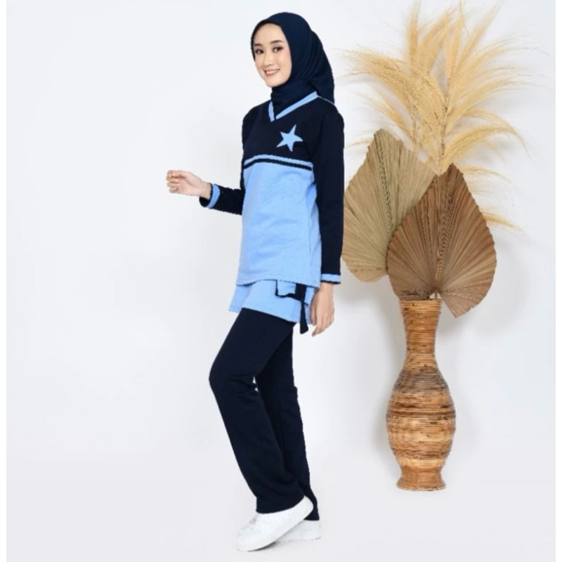 RB SETELAN BAJU SENAM AEROBIC MUSLIMAH/CELANA ROK SENAM CARGO