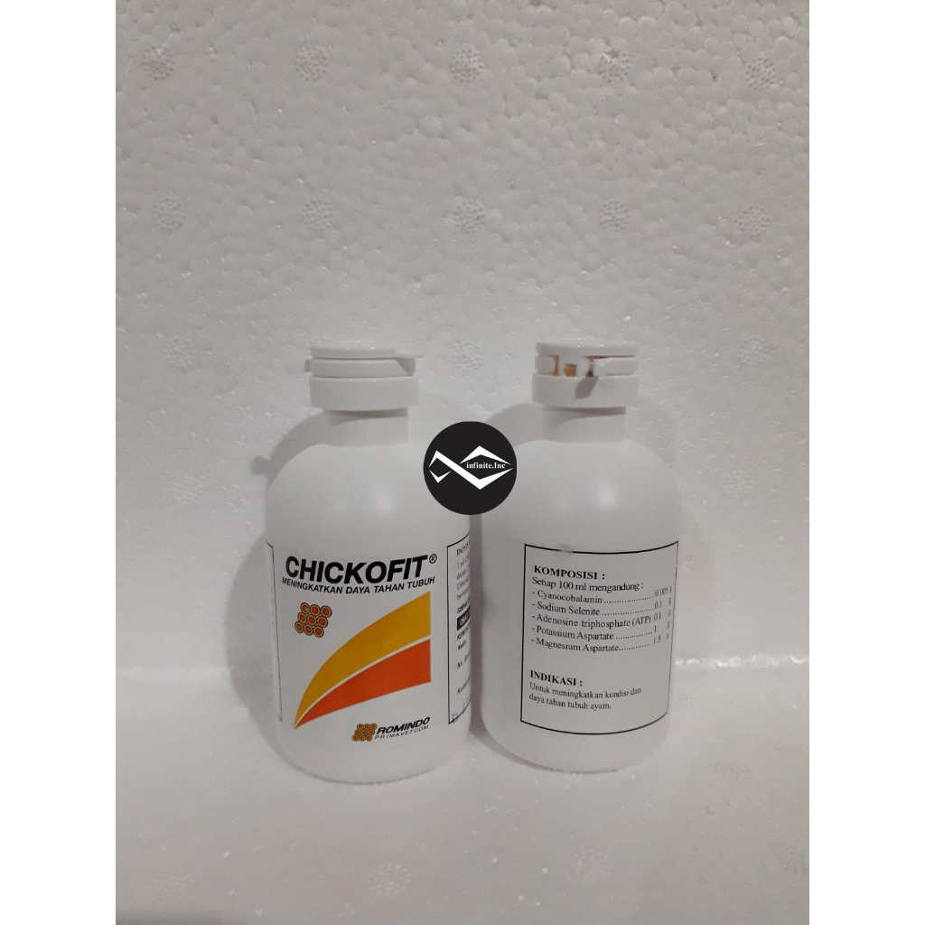 CHICKOFIT 100 Ml - Atp Mineral B12 Cair Suplement Sumber Energi Vitamin Hewan Ternak
