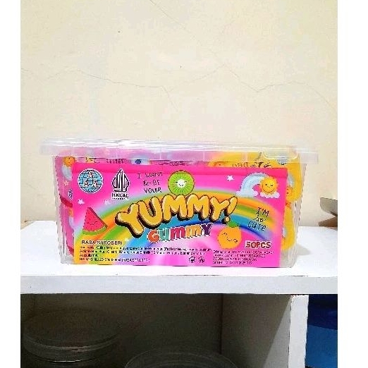 

permen jelly yummy gummy lunak kenyal lolipop isi 50pcs