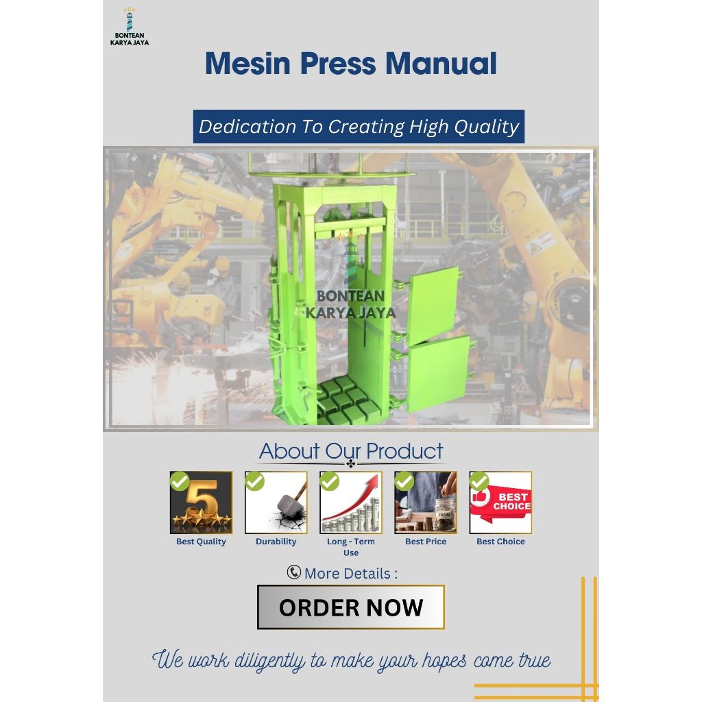 Mesin Pres Kardus Manual / Mesin Press Kaleng / Mesin Press Plastik