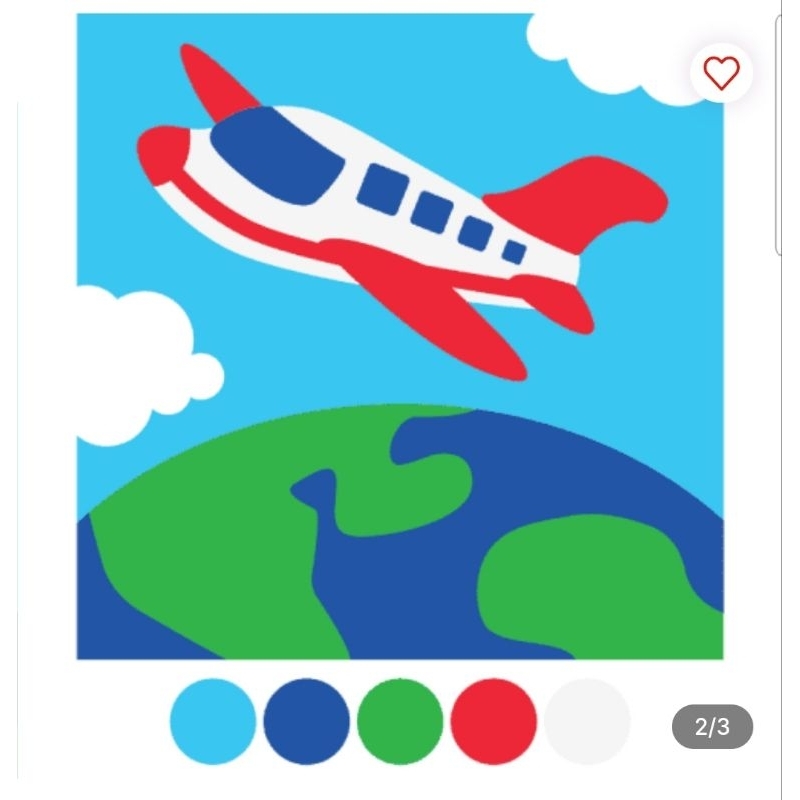 

Kiddy Star 20x20 Cm Airplane Paint By Numbers