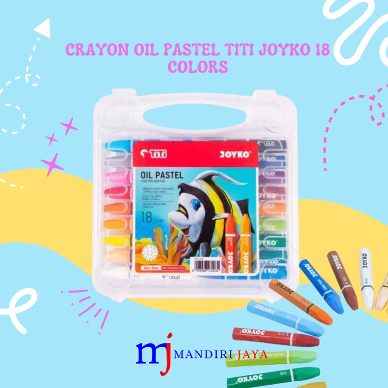 

KRAYON JOYKO OIL PASTEL 18 COLOURS, KRAYON MINYAK LEMBUT KAYA WARNA,MUDAH DIPAKAI TAHAN AIR