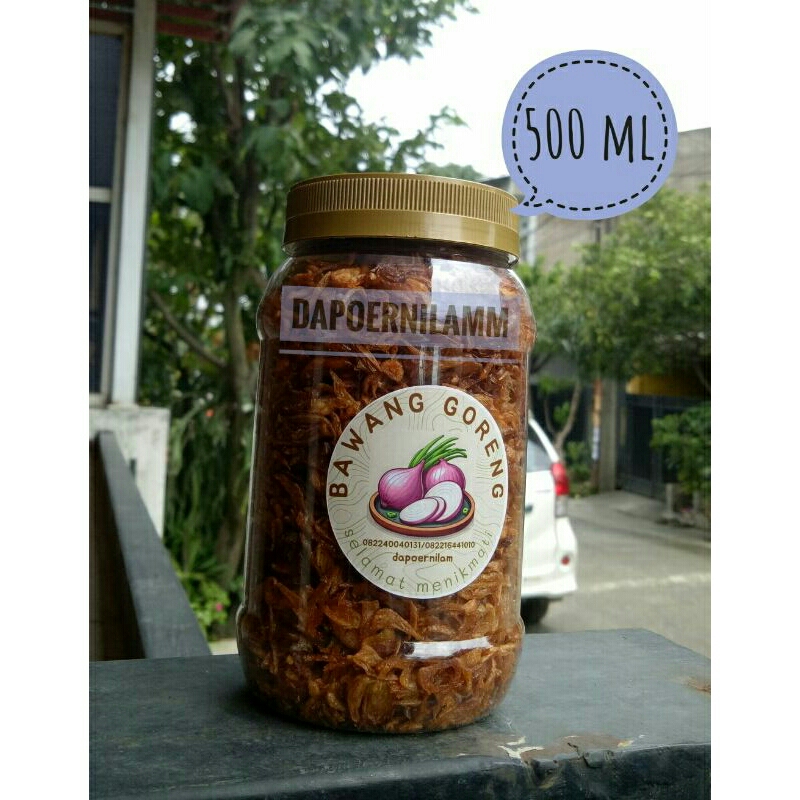 

Bawang goreng renyah 100% bawang sumenep di kemas botol ukuran 550ml asli tanpa campuran tepung