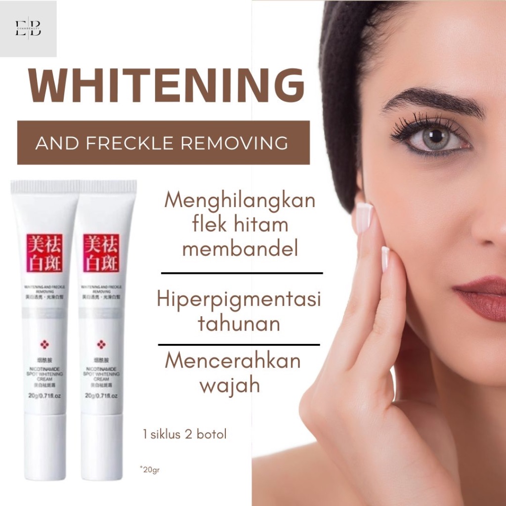 ￼￼FUYAN Cream Cina 2 PCS Salep Pemutih Efektif Penghilang Flek Bintik hitam Jerawat / Cindynal White