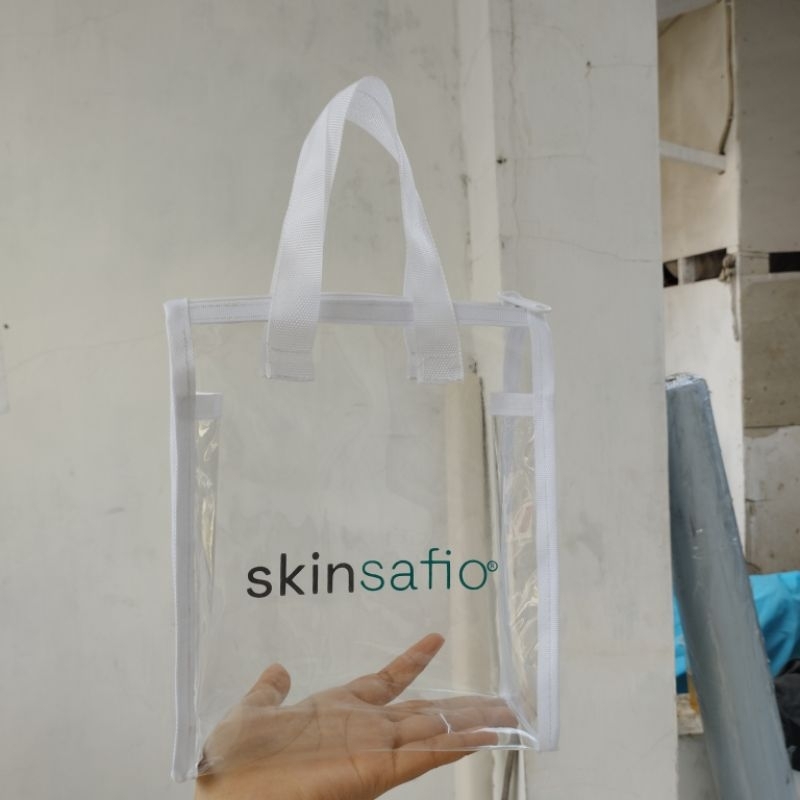 Pouch Full Mika Transparan Samping Warna