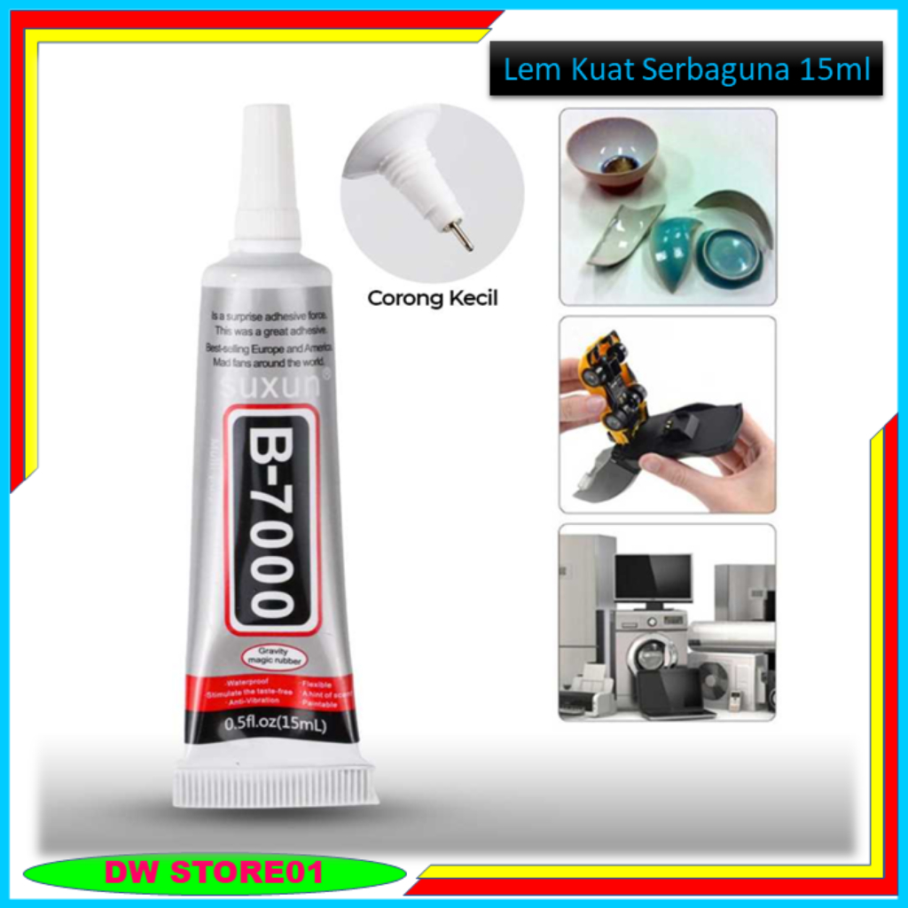 

B-7000 Lem Kuat Serbaguna 15ml transparan Perekat Super Kuat multifungsi Universal lem power glue