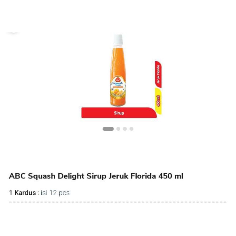 

sirup ABC squash delight sirup jeruk frorida 450ml