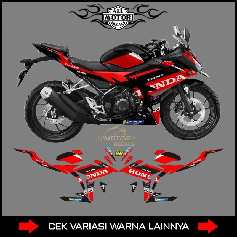 Striping Sticker Cbr 150r Facelift K45N-K45G Livery Honda Repsol / Decal Motor Cbr150r Tahun 2016-20